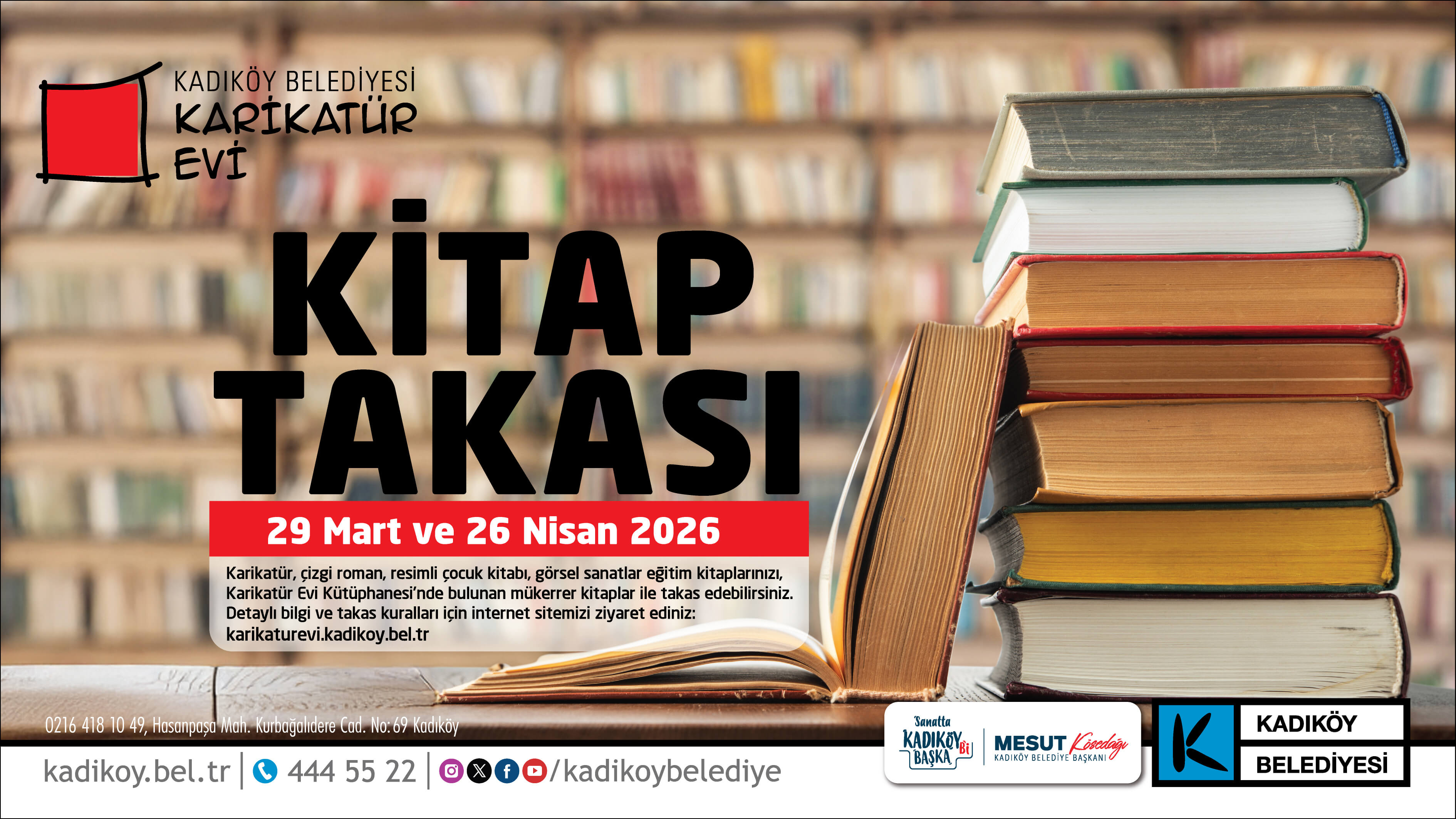 Karikatür Evi’nde kitap takası